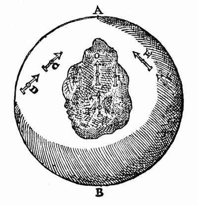 Magnetic Needles on a Terrella Will Point Towards the North Pole, from William Gilbert De Magnete, London by William Gilbert